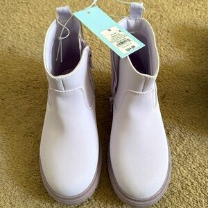 Lavendar Moto Boots Size 12